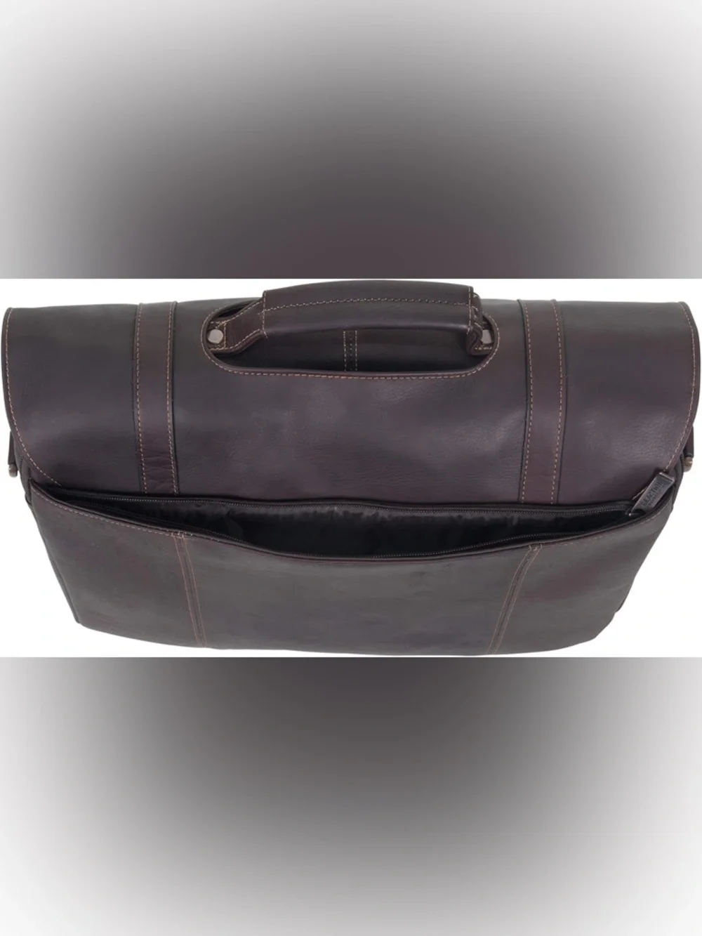 Kenneth Cole Chocolate Brown Leather Messenger Satchel